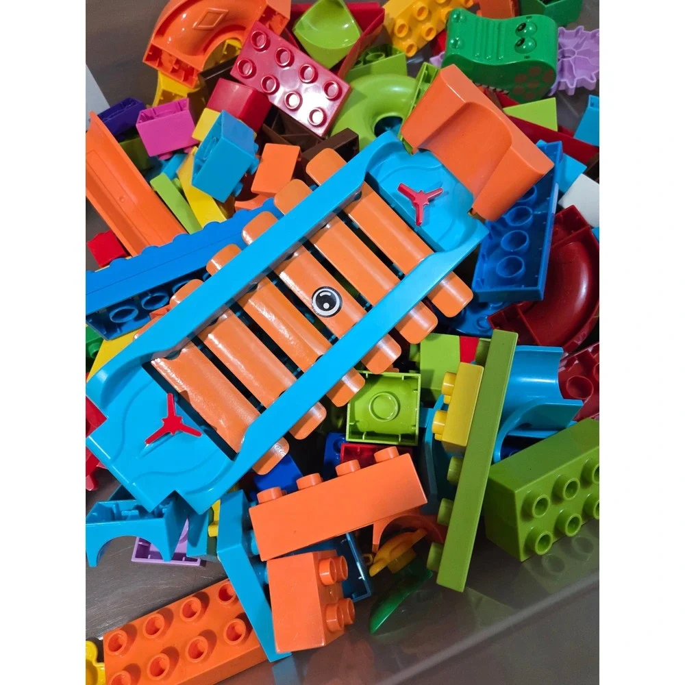 7lb Bulk Marble Run Building Blocks Set Slides Funnels Tubes Large Blocks Lot